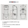 Csrossvac x500 központi porszívó